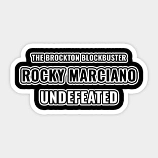 Rocky Marciano - The Brockton Blockbuster - Undefeated Sticker